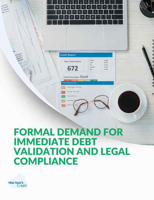 Formal Demand for Immediate Debt Validation and Legal Compliance