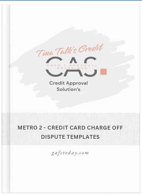 Metro 2 Credit Card Dispute Templates