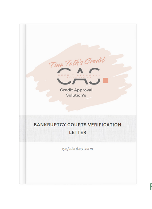 BANKRUPTCY COURTS VERIFICATION LETTER