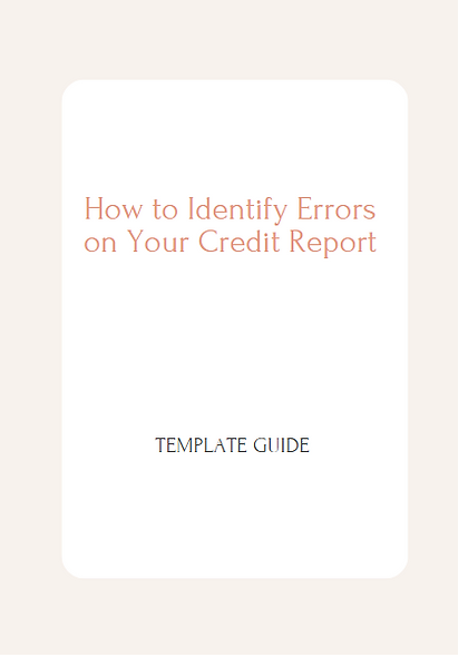 How to identify errors on your credit report